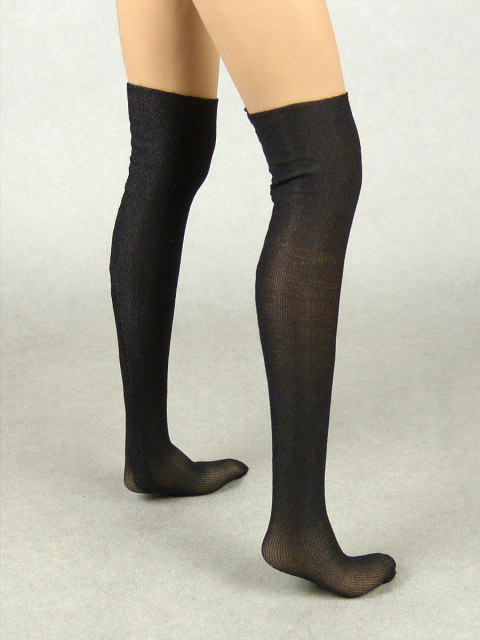 Pop Toys 1/6 Scale Female Black Color Knee-High Stocking